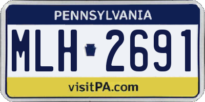 PA license plate MLH2691