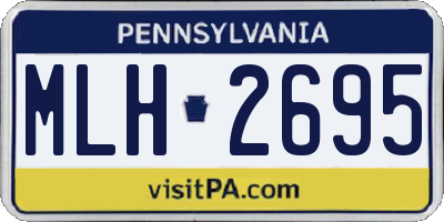 PA license plate MLH2695