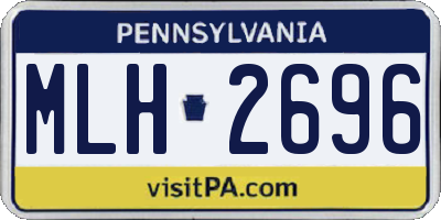 PA license plate MLH2696