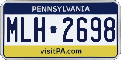 PA license plate MLH2698