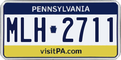 PA license plate MLH2711