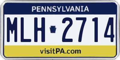 PA license plate MLH2714
