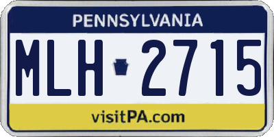 PA license plate MLH2715