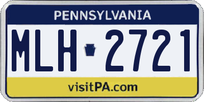 PA license plate MLH2721
