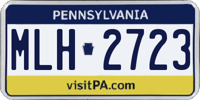 PA license plate MLH2723