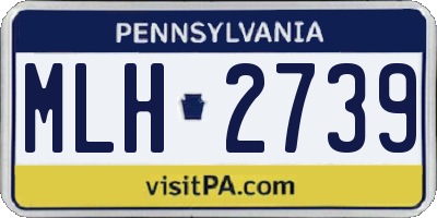 PA license plate MLH2739