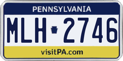 PA license plate MLH2746