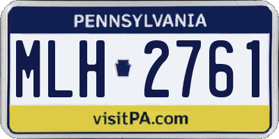 PA license plate MLH2761