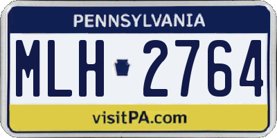 PA license plate MLH2764