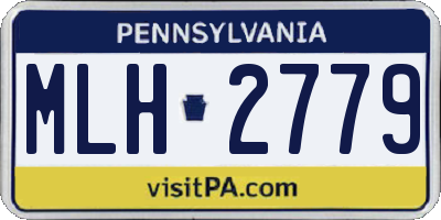 PA license plate MLH2779