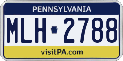 PA license plate MLH2788