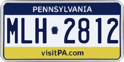 PA license plate MLH2812