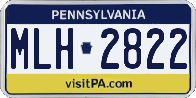 PA license plate MLH2822
