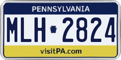 PA license plate MLH2824