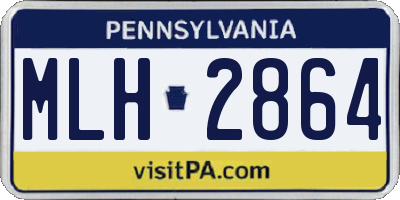 PA license plate MLH2864