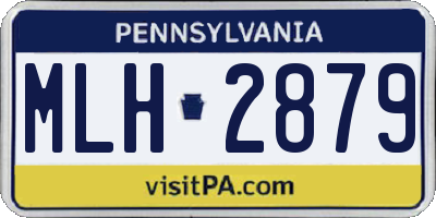 PA license plate MLH2879
