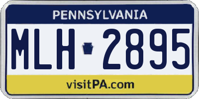 PA license plate MLH2895
