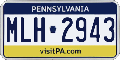 PA license plate MLH2943