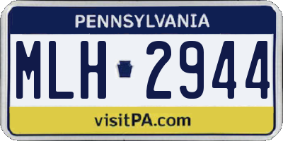PA license plate MLH2944