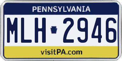 PA license plate MLH2946