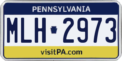 PA license plate MLH2973