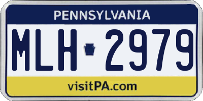 PA license plate MLH2979