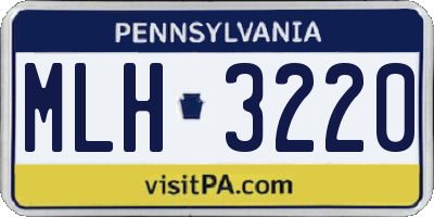 PA license plate MLH3220