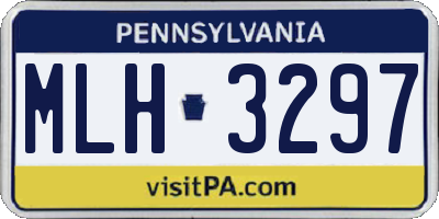 PA license plate MLH3297