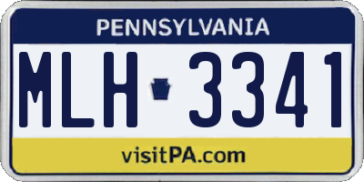 PA license plate MLH3341