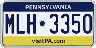 PA license plate MLH3350