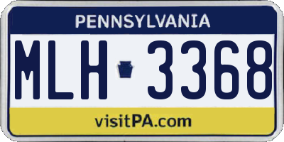 PA license plate MLH3368