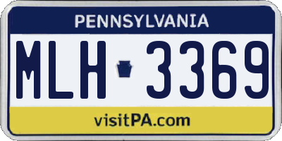 PA license plate MLH3369
