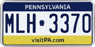 PA license plate MLH3370