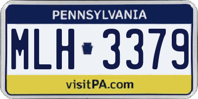 PA license plate MLH3379