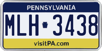 PA license plate MLH3438