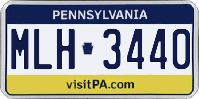 PA license plate MLH3440
