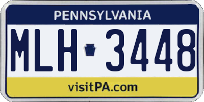 PA license plate MLH3448