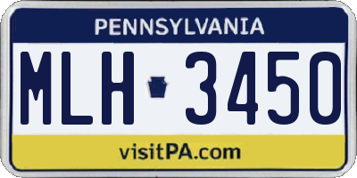PA license plate MLH3450