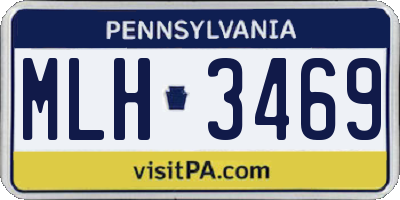 PA license plate MLH3469