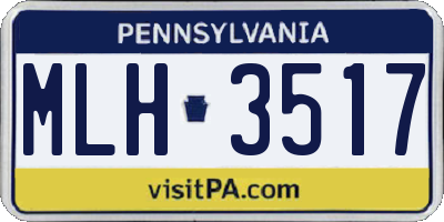 PA license plate MLH3517