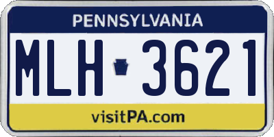 PA license plate MLH3621
