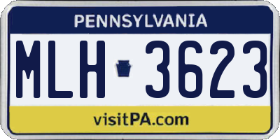 PA license plate MLH3623