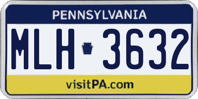 PA license plate MLH3632