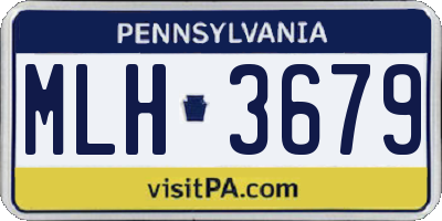 PA license plate MLH3679