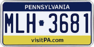 PA license plate MLH3681