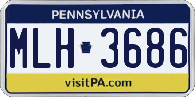 PA license plate MLH3686