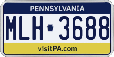 PA license plate MLH3688