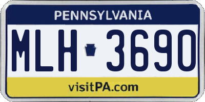 PA license plate MLH3690