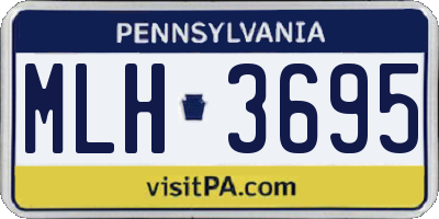 PA license plate MLH3695
