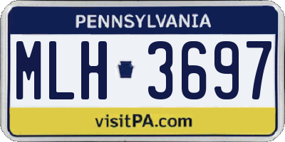 PA license plate MLH3697